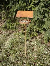 Gartenstecker Vogelfutterhaus Aus Metall Rost Futter Vogel Etsy In 2020 Bird Food Beautiful Decor Outdoor Decor
