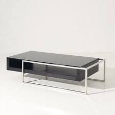 Modrest Garnet Coffee Table By Vig 669 51 X25 X13 High Black Glass Black Oak Stainless Steel With Images Coffee Table Rectangle Coffee Table Living Room Coffee Table