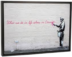 Icanvas What We Do In Life Echoes In Eternity Canvas Banksy Canvas Prints Banksy Canvas Banksy