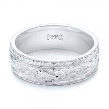 Custom Hand Engraved Men S Wedding Band 103458 Seattle Bellevue Joseph Jewelry Mens Wedding Bands Mens Engraved Wedding Bands Mens Wedding Rings