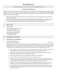curriculum vitae college professor