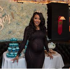 Baby Shower Dresses Black Women It S A Boy Angela Simmons Rocks Sheer Dress At Her Baby Shower Maternity Dresses For Baby Shower Celebrity Baby Shower Dresses Baby Shower Dresses