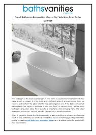 Find architects, interior designers and home renovation contractors. Ppt Small Bathroom Renovation Ideas A Get Solutions From Baths Vanities Powerpoint Presentation Id 7844064