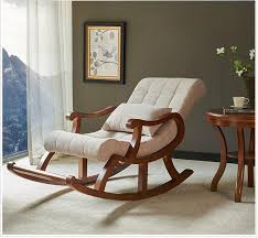 It looks totally great in this white living room and the glam that this space is just overwhelming. 2021 High Quality Living Room Single Sofa Solid Wood Rocking Chair Lounge Deck Chair Balcony Rocking Chair From Violy 728 65 Dhgate Com