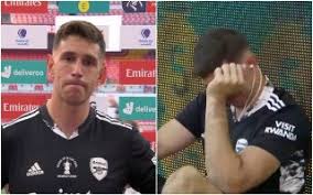 Arsenal's emiliano martinez has shared a picture of his wife mandinha see a selection of other pictures of martinez's wife madinha martinez celebrated today's special day with the tweet: Videos Emiliano Martinez In Tears After Arsenal Win Fa Cup