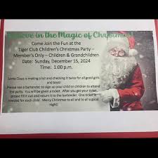 Details below for the Kid's Christmas Party