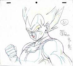 How to draw vegeta from dragon ball z. Dragon Ball Z Vegeta Animation Sketch In Morgan Fisher S Anime Cels Sketches Comic Art Gallery Room