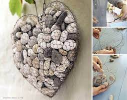 It is made of thin, flexible, galvanized steel wire with hexagonal gaps. Chicken Wire Heart W Rocks Decor Idea No Link For Instructions Heart Crafts Stone Heart Crafts