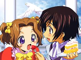 Two Female Anime Characters Eating Sliced Cake Hd Wallpaper Wallpaper Flare