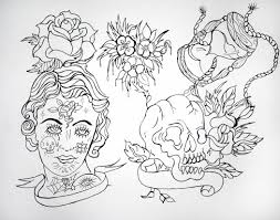 Traditional Tattoo Flash Outlines Tattoo Flash Lawrence S Emporium Dibujos