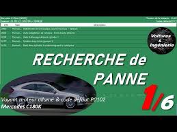 Recherche De Panne 6 6 Voyant Moteur Code Defaut P0102 Mercedes C180k Youtube