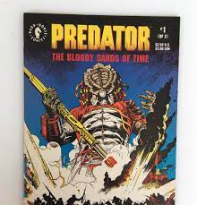 Predator The Bloody Sands of Time 1 Published Feb 1992 by Dark Horse Comic  Book Written by Dan Barry. Art by Dan Barry and Chris Warner. The discovery  of a long-lost diary