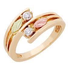 Black Hills Gold Modern Two Diamond Ring Black Hills Gold Jewelry Black Hills Gold Earrings Black Hills Gold Rings