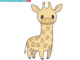 How To Draw An Easy Giraffe - Easy Drawing Tutorial For Kids