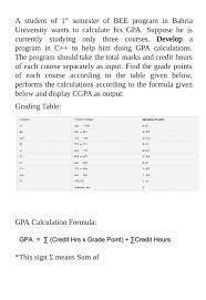 How to calculate cgpa in bahria university. A Student Of 15 Semester Of Bee Program In Bahria Chegg Com