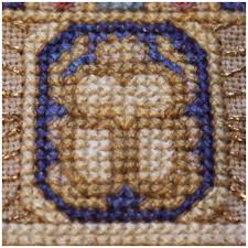 I finished this cross stitch almost 2 months ago, but just got around to taking a picture. Lazy Days Sundays The Egyptian Sampler Teresa Wentzler Cross Stitch Ta Dah Moment