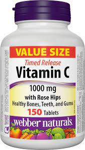 Vitamin C 1000 Mg Time Release Stomach Friendly Webber Naturals Ca