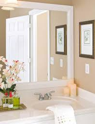 White Framed Bathroom Mirrors Bathroom Mirror Frame Bathroom Mirror Design White Mirror Frame