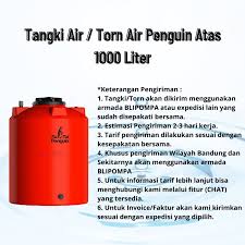 Bagian atas tangki yang aerodinamis memberikan penampilan yang bersih dan minimalis. Grosir Murah Tangki Air Torn Air Penguin Atas 1000 Liter Shopee Indonesia
