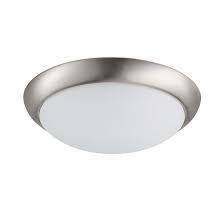 Check spelling or type a new query. Project Source Uberhaus Flush Mount Ceiling Light 20 Watt Integrated Led Bulb Frosted Glass Shade Nickel Accents Dimmable 21400 Rona