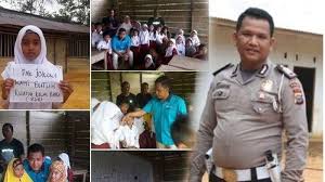 Viral Di Medsos Polisi Ini Habiskan Gajinya Untuk Bangun Sekolah Lihat Yang Dilakukan Sang Istri Tribun Papua