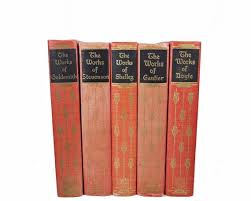 Pink Coral Small Decorative Books Wedding Decor Centerpiece Antique Pink Salmon Book Collection Old Book Set Ornate Book Bundle By Bookstyles Book Decor Ornate Books Rustic Books