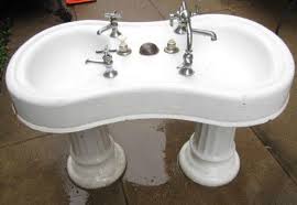 double bowl sink old barber shop sink
