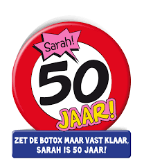 Verjaardagskaart Sarah Verkeersbord Partywinkel Be