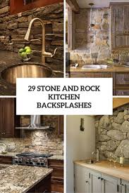 stacked stone backsplash