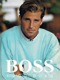 1988, Michael Flinn photographed by Bob Krieger for Hugo Boss.