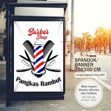 Contoh banner pangkas rambut surat cc poster gambar model rambut terbaru 2018 jual alat dan. Spanduk Banner Pangkas Rambut Simple Keren Rp60 000