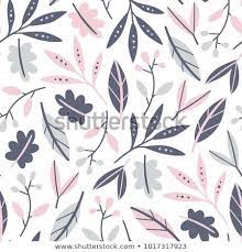 Explore design themes like baroque patterns, floral ornaments, ethnic patterns or seamless patterns for kids. Seamless Botanical Pattern Flat Branch Ornament With Minimalistic Elements In Trendy Color Simple Vect Botanical Pattern Nature Backgrounds Seamless Patterns
