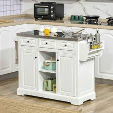 Homcom Rolling Kitchen Island With