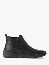 The chelsea boot troy in black antique are made of 100% premium calfskin leather for rugged durability, providing exceptional fit and shape. John Lewis Partners Designed For Comfort Yale Flat Ankle Boots Black Leather At John Lewis Partners