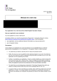 Invitation letter for visa purposes can be addressed to either the guest (the person you are inviting) or the consular office, embassy or visa application i started this blog in response to the needs of friends and family for invitation letters for a visa. Uk Visa Refusal Letters Verat