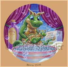 Baby Dragon S Bath Time Randal Spangler Dragon Cat Cute Dragons Baby Dragon