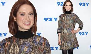 Ellie Kemper flaunts legs in patterned mini dress as she promotes new book  My Squirrel Days in NY | Daily Mail Online