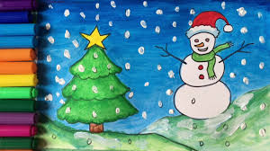 Draw And Colour Christmas Scenery Youtube Polish your personal project or design with these scenery transparent png images, make it even more personalized and more attractive. draw and colour christmas scenery