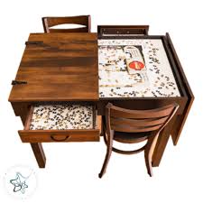 This children's furniture set is great for coloring activities, arts and crafts, puzzles, and even snack time. Pub Height Jigsaw Puzzle Table Designed Decor