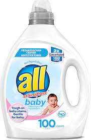 Amazon Com All Liquid Laundry Detergent Gentle For Baby Unscented And Hypoallergenic 2x Concentrated 100 Loads Health Household