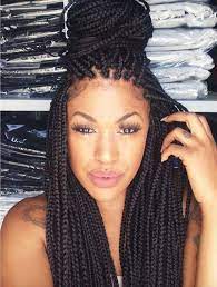 Top Braid Hairstyle For African American Women On Christmas African American Braid Christma Box Braids Hairstyles Braided Hairstyles Box Braids Styling
