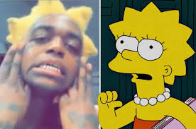 Kodak Black Channels Lisa Simpson With New Yellow Hair In 2020 Kodak Black Kodak Yellow Hair
