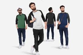 Download Men S Raglan T Shirt Mockup Set In Apparel Mockups On Yellow Images Creative Store