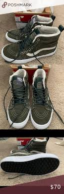 Vans Sk 8 High Top Size 7 Olive Green Vans Cozy Shoes High Top Vans