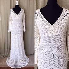 Köp hochzeitskleid prinzessinnen tüll från y.a.s online på miinto. Hakeln Sie Weisses Hochzeitskleid Boho Brautkleid Mit Langen Etsy