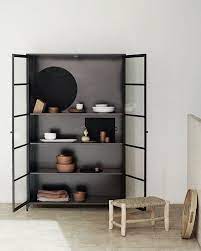 trend uit de kast het deense tine k home lanceerde een grote metalen kast met glazen deuren ideaal vintage bedroom furniture retro furniture large furniture