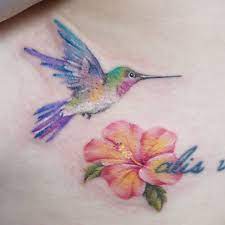 Torontotattoo Tattoopeople Hummingbird Hibiscus Flowertattoo Birdtattoo Smalltattoo Toronto Tattoo Hibiscus Tattoo Tattoos Hummingbird Tattoo