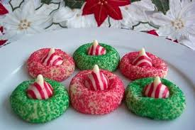 Christmas sugar cookie cakecookie dough and oven mitt. Christmas Cookies With Hershey S Kisses Santa Worthy Sweets Blaircandy Com Blog