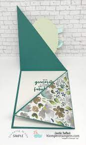 This is the easiest fun fold card base ever!! Triangle Fun Fold Card Fancy Fold Cards Fun Fold Cards Unique Cards