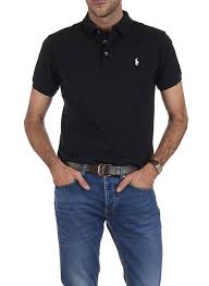 Ralph lauren homme pony polo manches longues noir rouge! Polo Slim Fit En Coton Stretch Avec Pony Player Polo Black Polo Ralph Lauren Homme Place Des Tendances